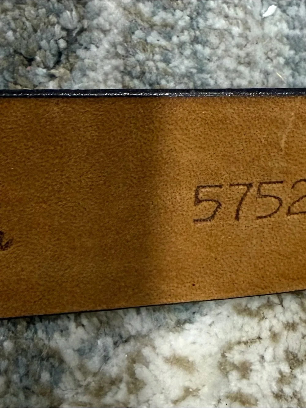 Men's Brown Leather Belt with Gold Buckle